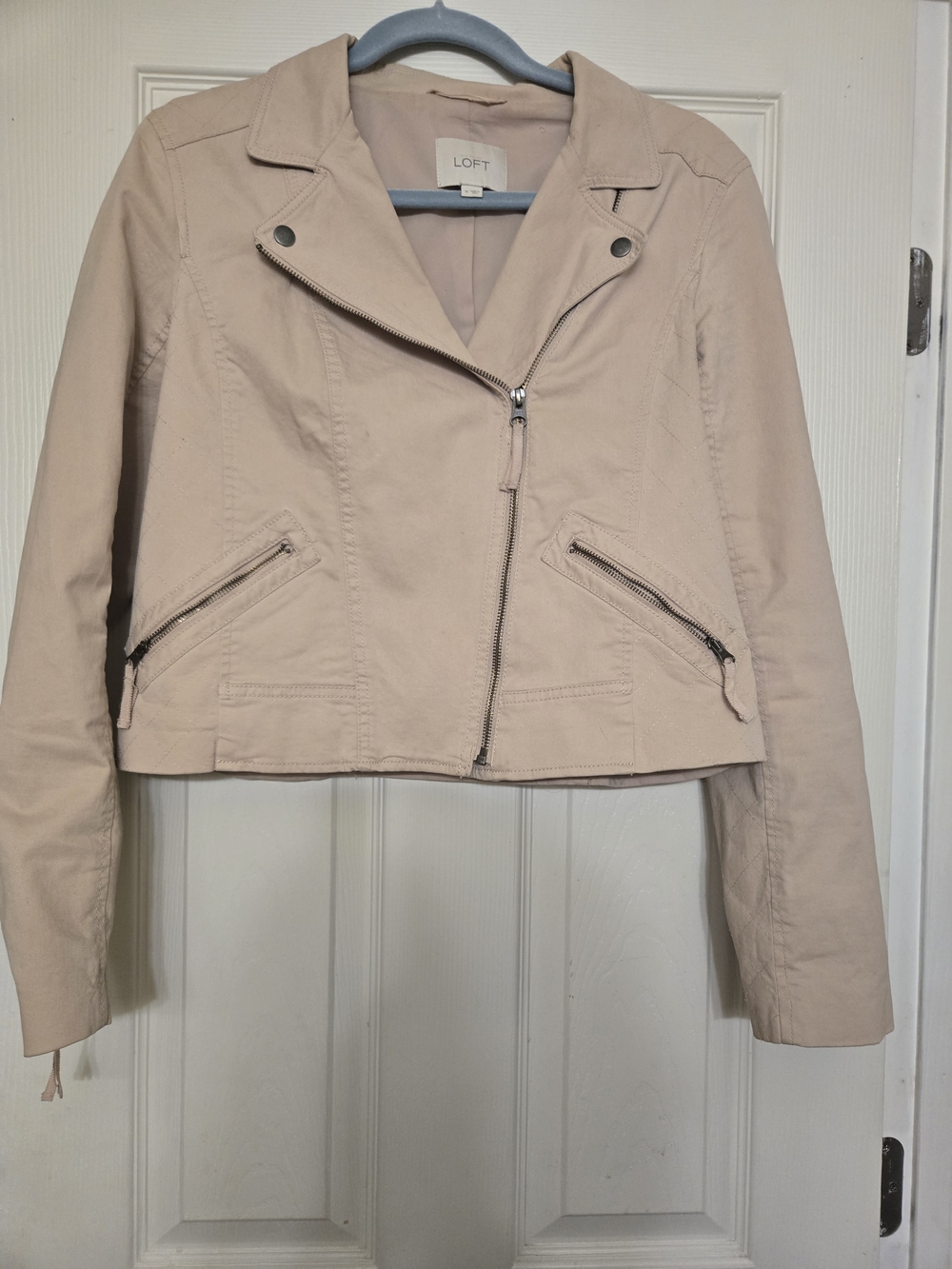 Ann Taylor Blush Pink Moto Jacket